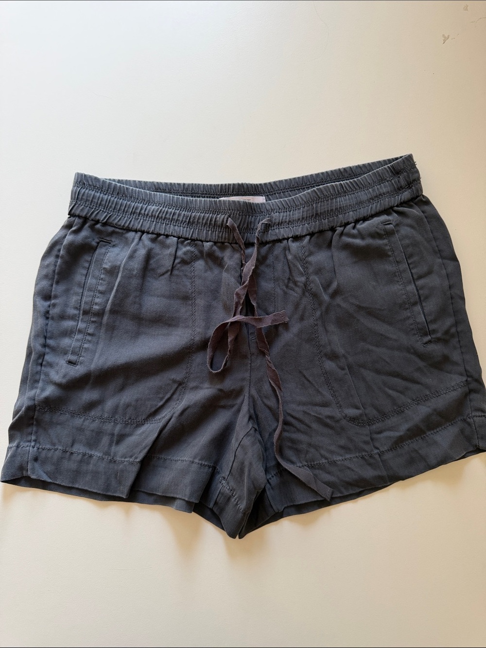 LOFT Charcoal Elastic Waist Athletic Shorts